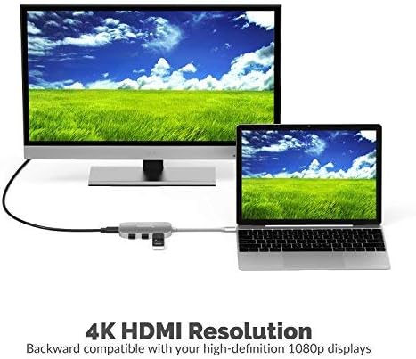 8-in-1 USB Type-C Hub with HDMI Output, 3 USB 3.0 Ports, SD/MicroSD Card Reader J515