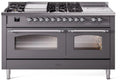 60 Dual Fuel Natural Gas Range Matte Graphite Chrome Trim Y4662
