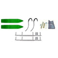Green Powder Hound 8 inch Snowmobile Skis with 9 inch Shaper Bars Complete Kit X422234