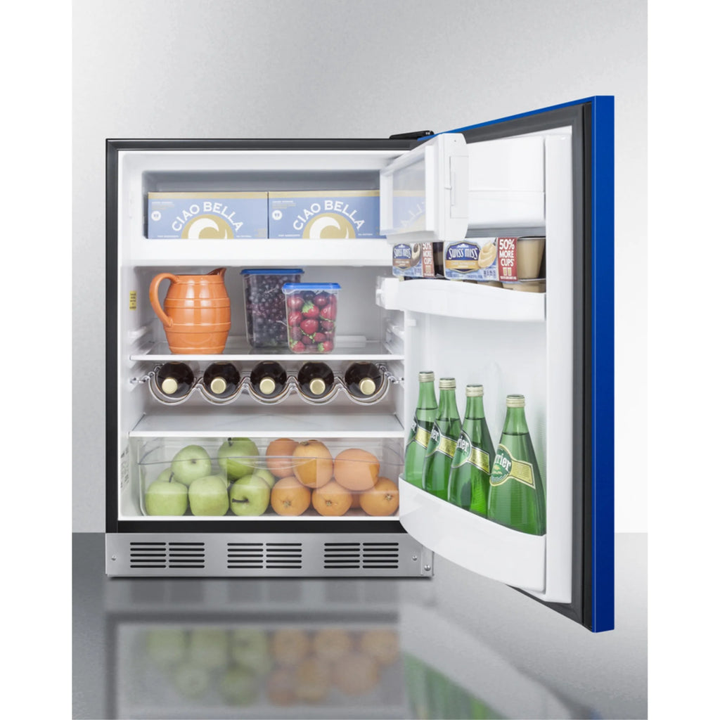 24" Wide 5.1 Cu. Ft. Compact Refrigerator And Freezer Combo - Blue A413103