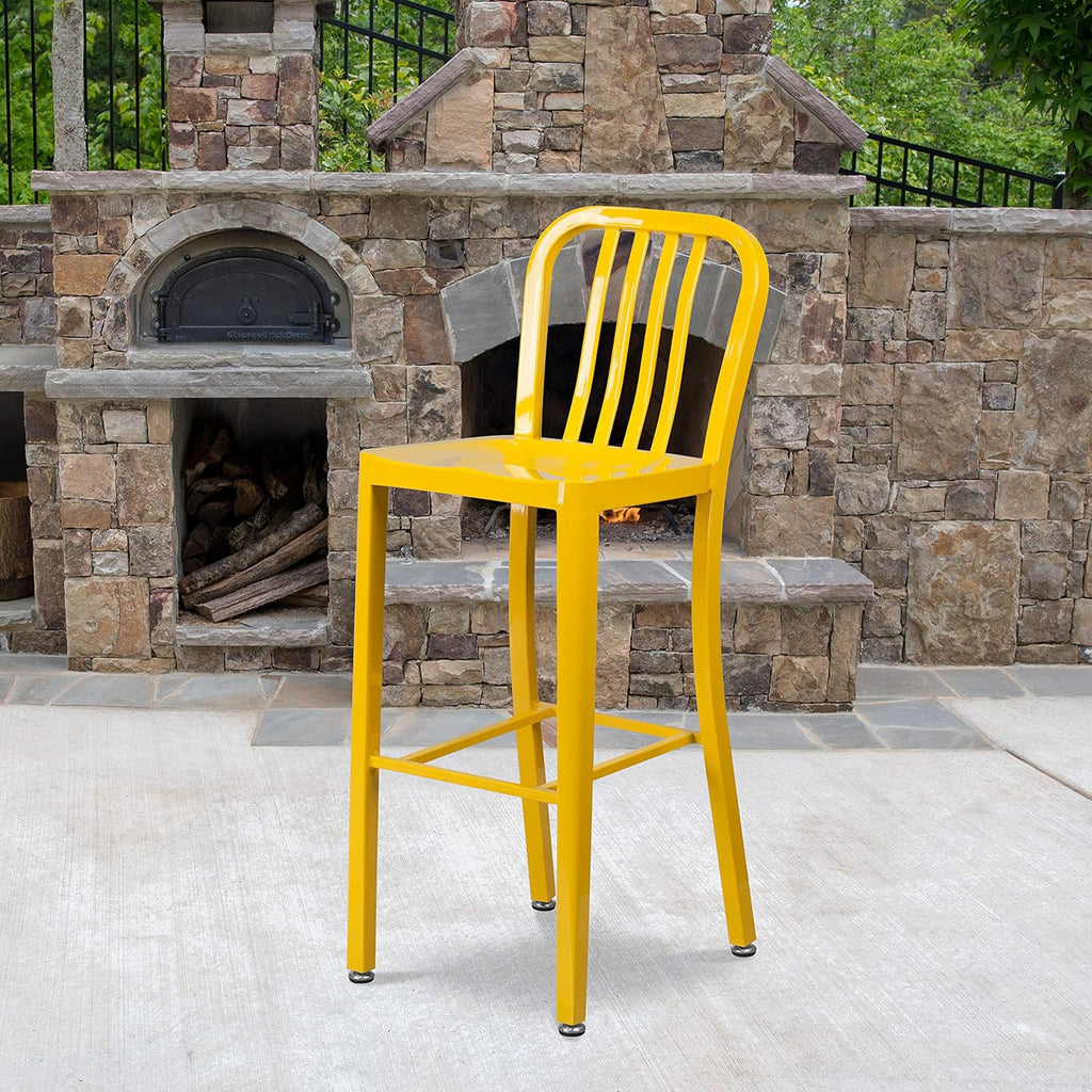 Yellow Metal Barstool C482281