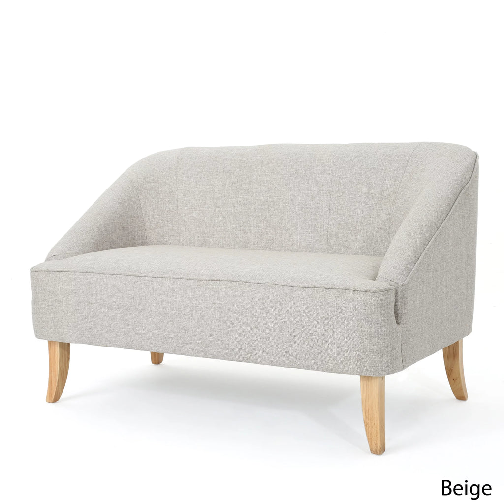 Beige Fabric Loveseat S6191