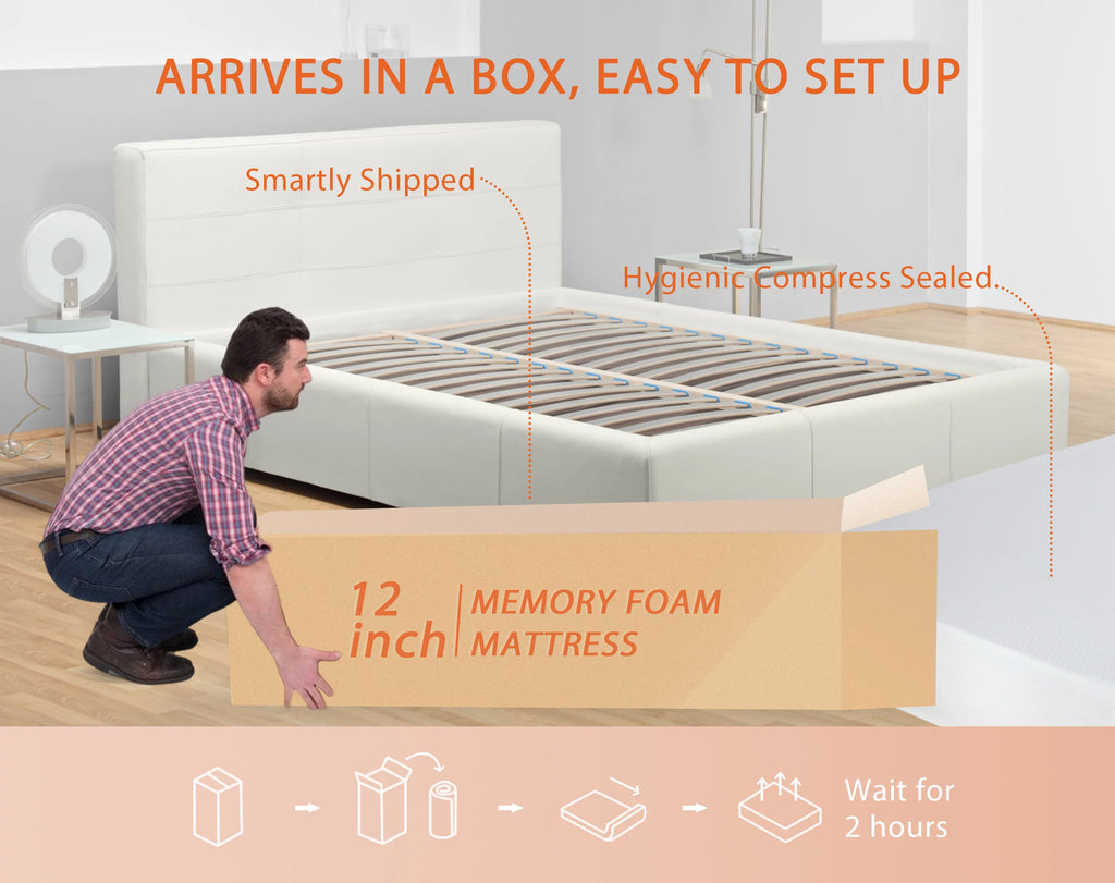 6 Inch King Size Medium Firm Memory Foam Mattress I62576