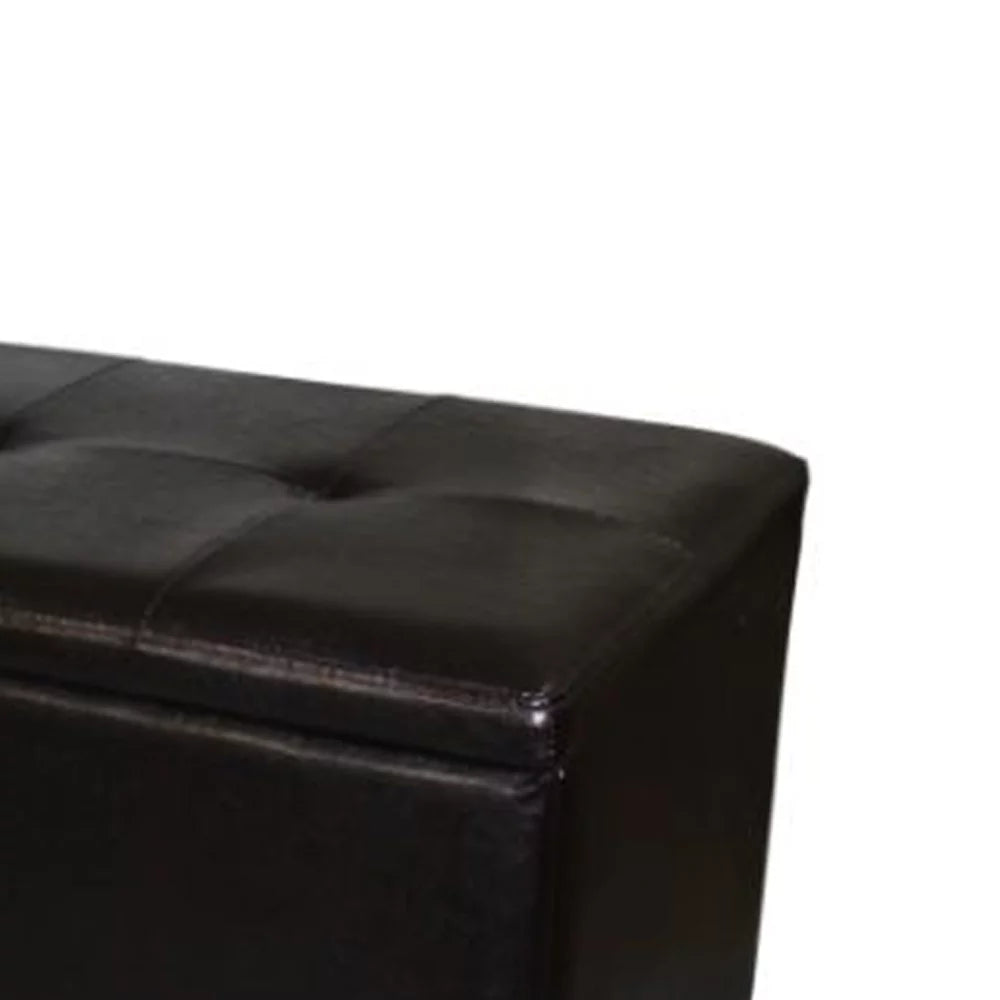 Dark Brown Wooden Shoe Storage Bench with Seating J569674