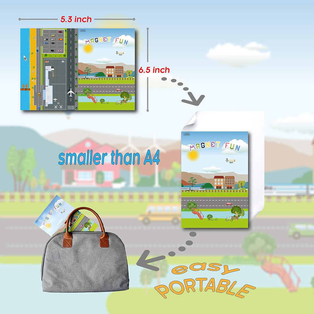 Magnetic Portable Playboard Vehicles (39 Pcs) F4630