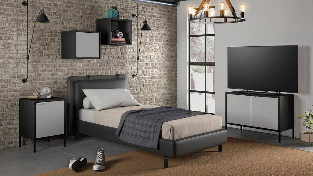Black and Grey TV Stand Cabinet E91368