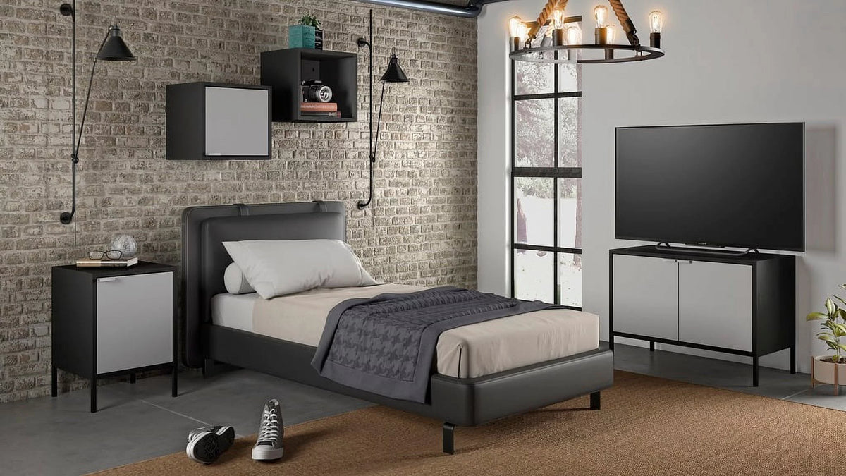 Black and Grey TV Stand Cabinet E91368