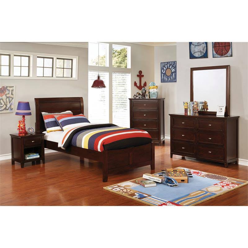 Brown Cherry Youth Full Bed H113321
