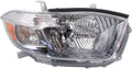 Passenger Side Headlight for Toyota Highlander 2011-2013 S16203
