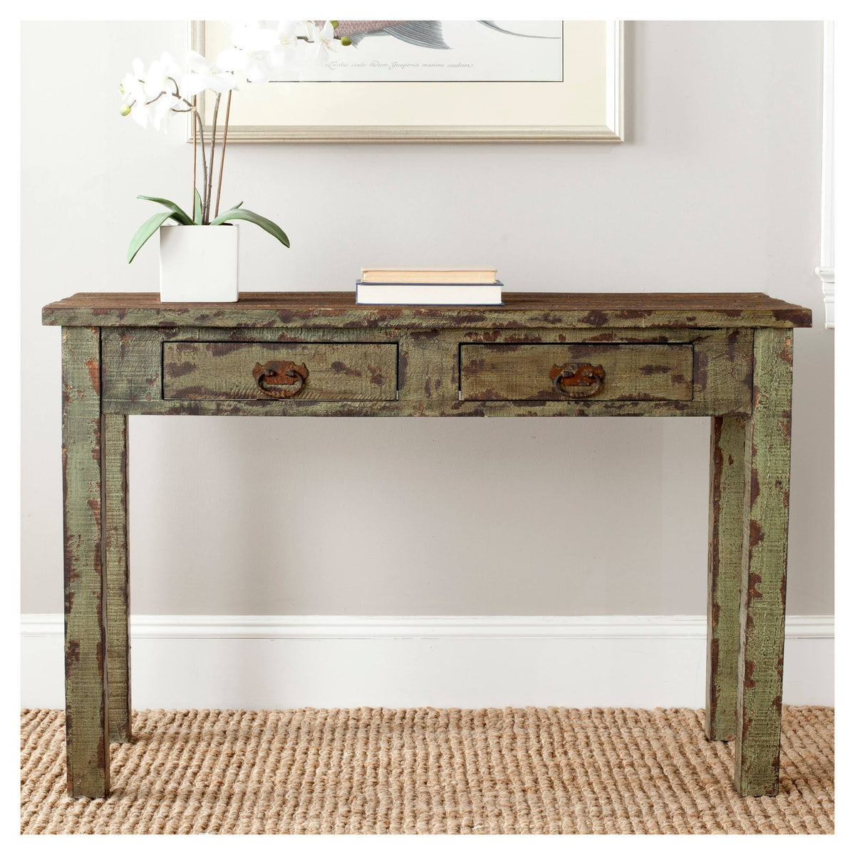Antique Green Console U707701