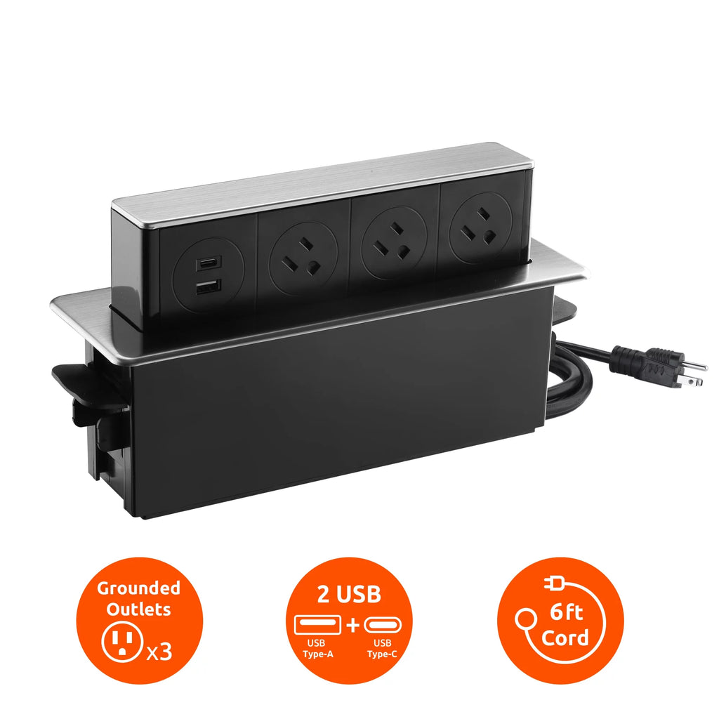 Pop up Outlet with 2 USB Ports & 3 Outlets G79859