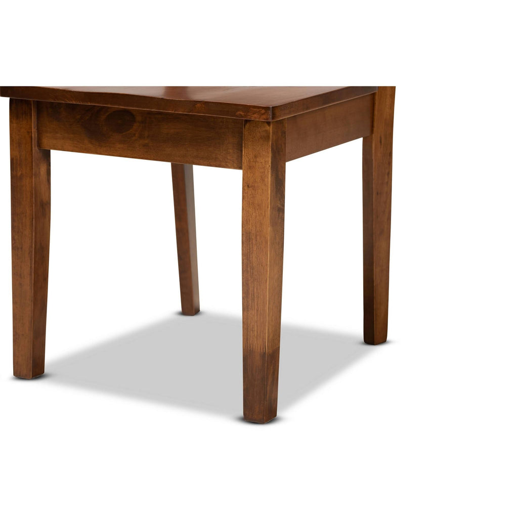 Walnut Brown Finished Wood 2-Piece Dining Chair Set M563108