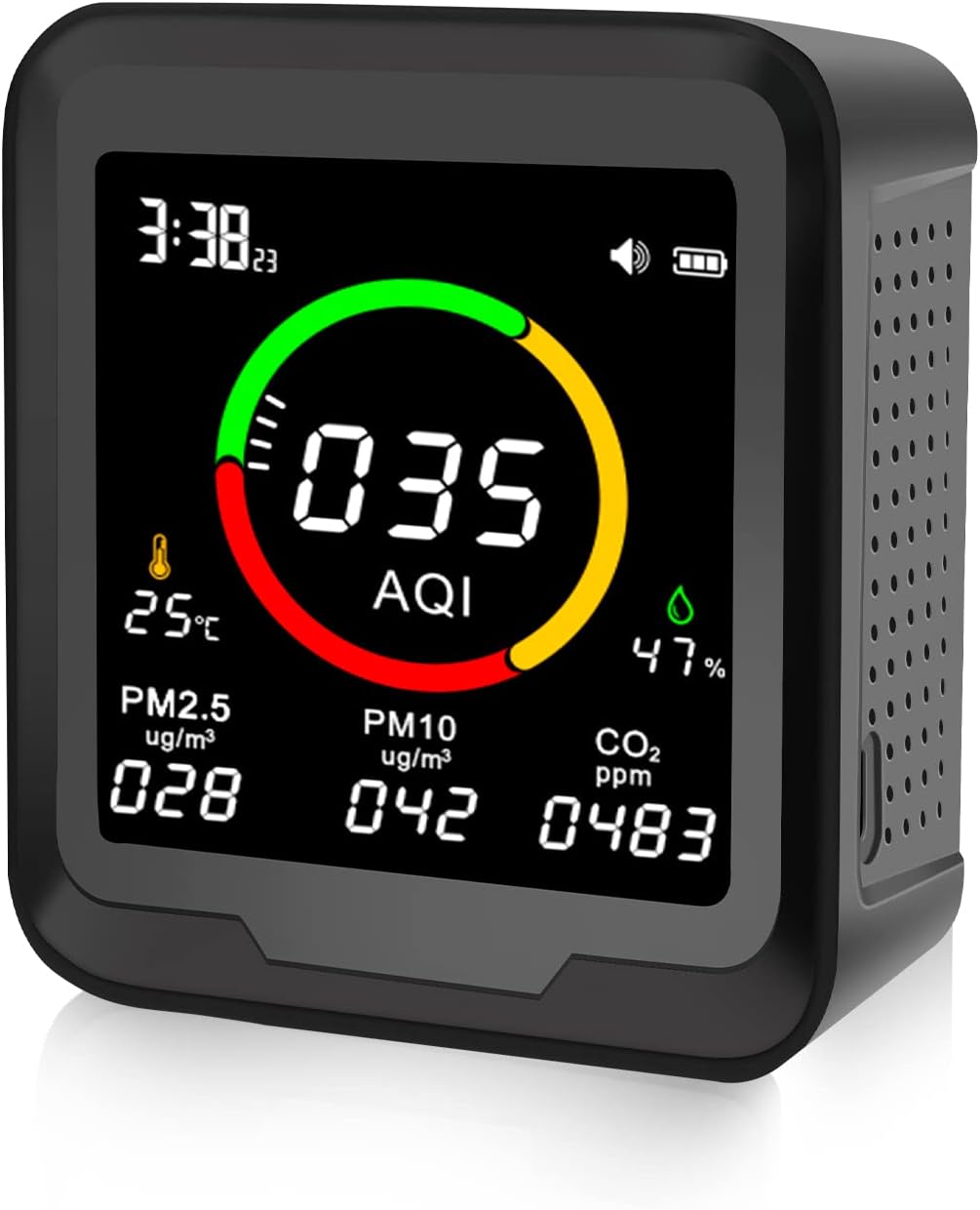 CO2 Monitor Temperature Humidity Detector 400-5000 PPM Y24222