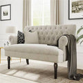 Linen Chesterfield Settee Loveseat X7538