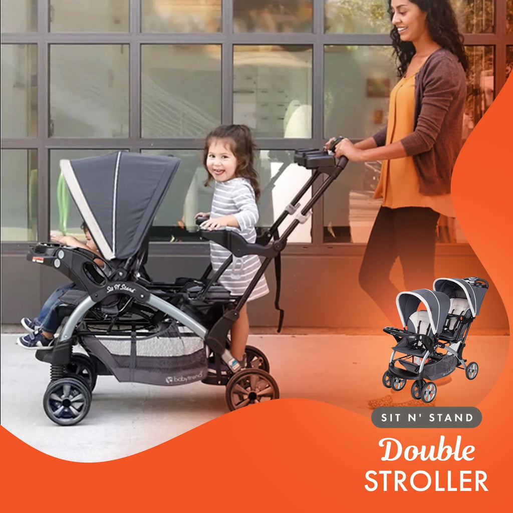 Magnolia Double Baby Stroller and Single Car Seat B447