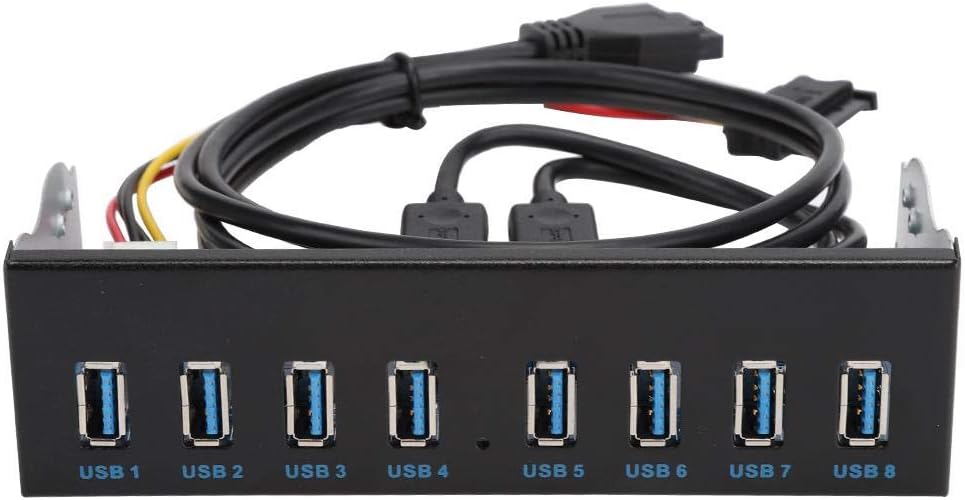 11 Port PC Front Panel with USB 3.0 Ports, eSATA Port, Card Reader, 5.25” Front Bay, Pack of 2 U293