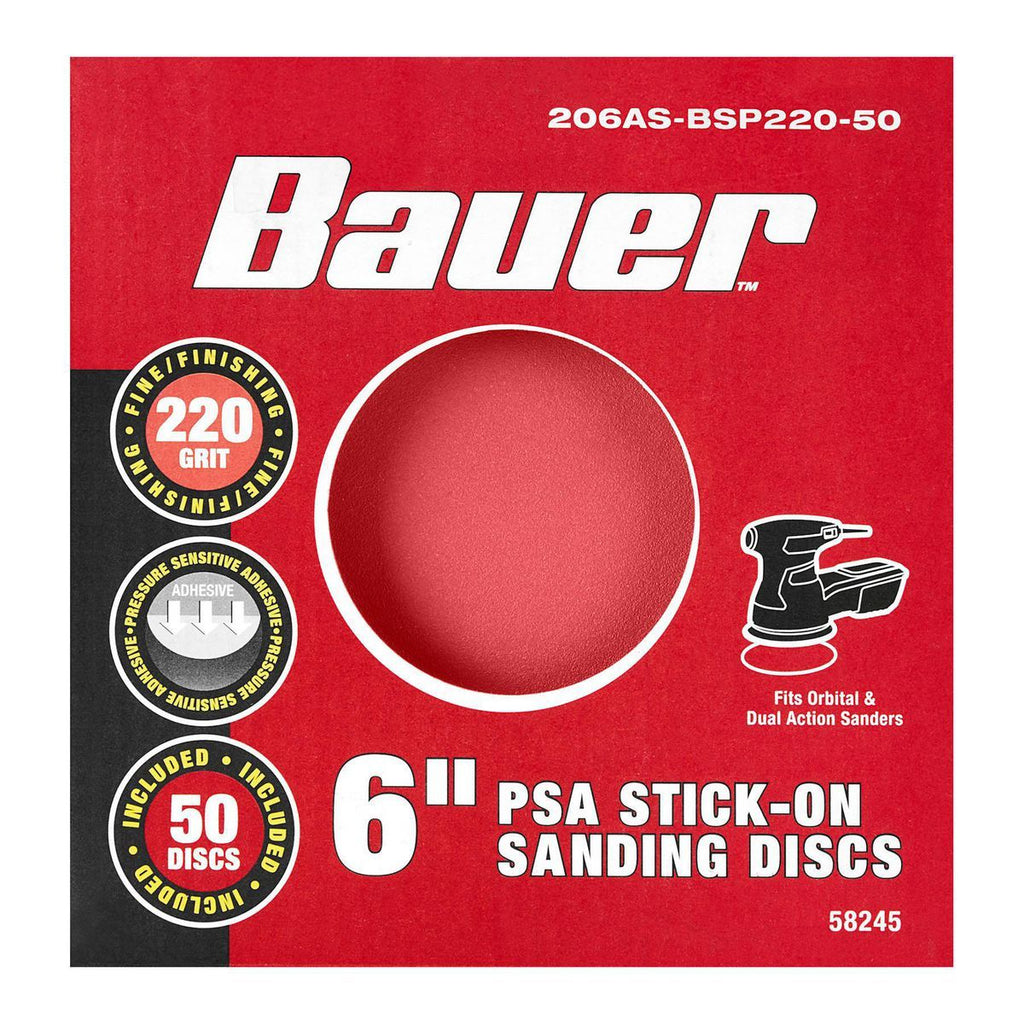 6 in. 220 Grit PSA Sanding Discs 50-Pack X691