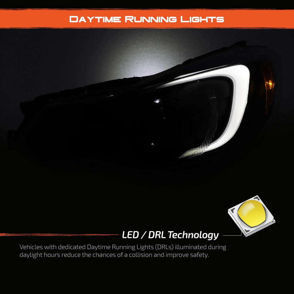 Projector Smoke Headlights with Tube Parking U3357