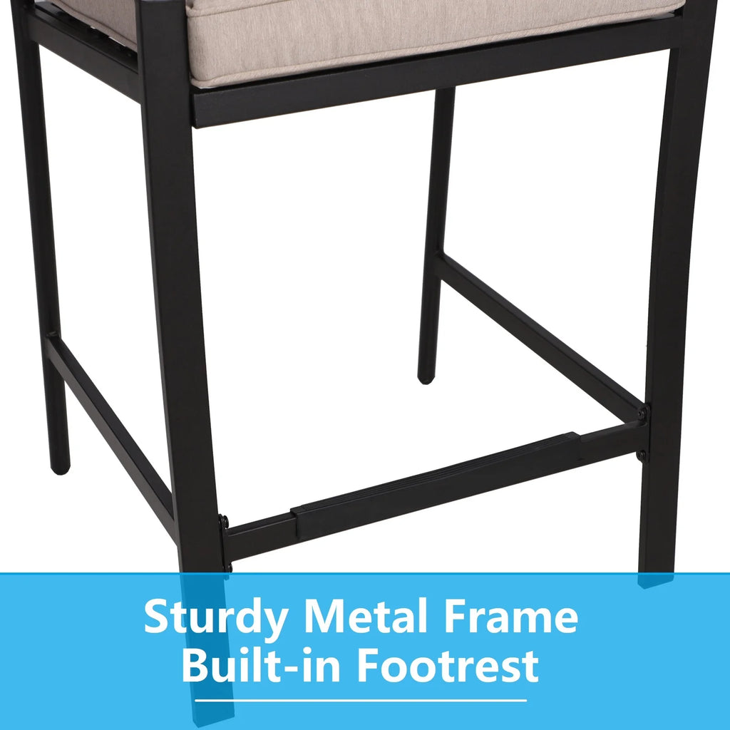 3 Pcs Patio Wicker Bistro Set Bar Table Stool A8549