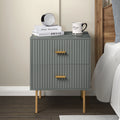 Grey Wood 2 Drawer Nightstand C692637