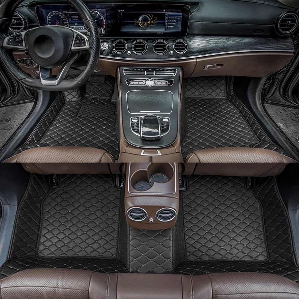 Car Floor Mats for Toyota Tundra 2001-2022 All Weather Non-Slip Leather Floor Liners L6421