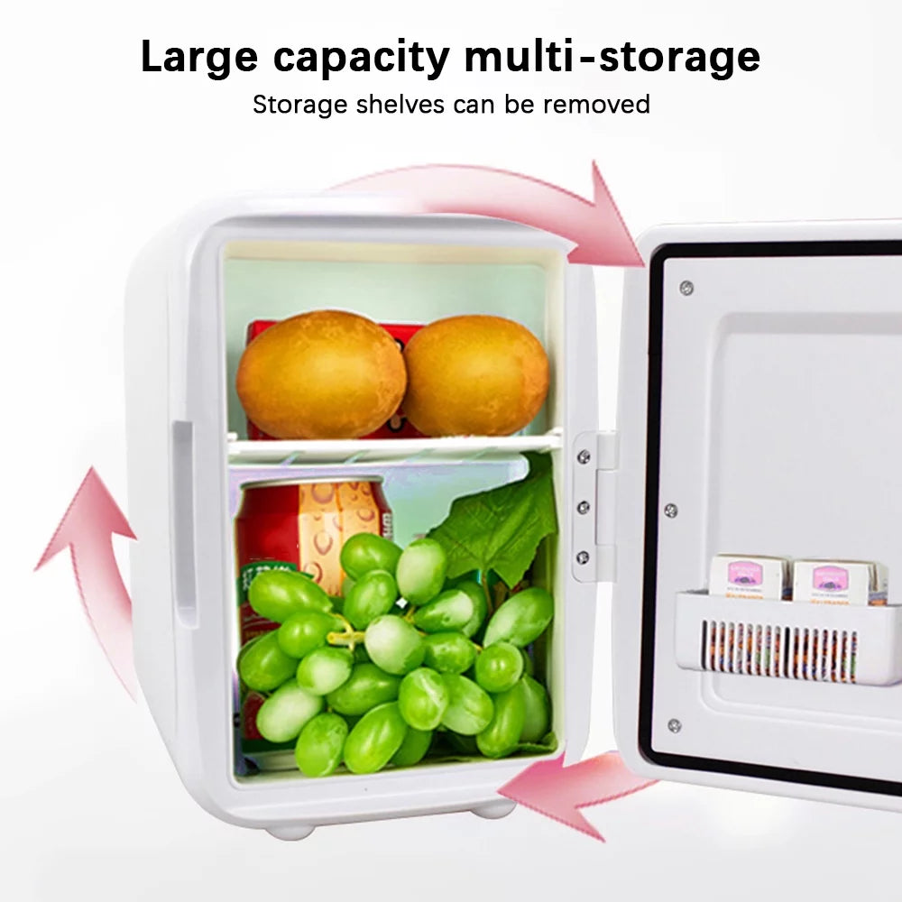 Portable 4L 6 Can Pink Mini Fridge K71027