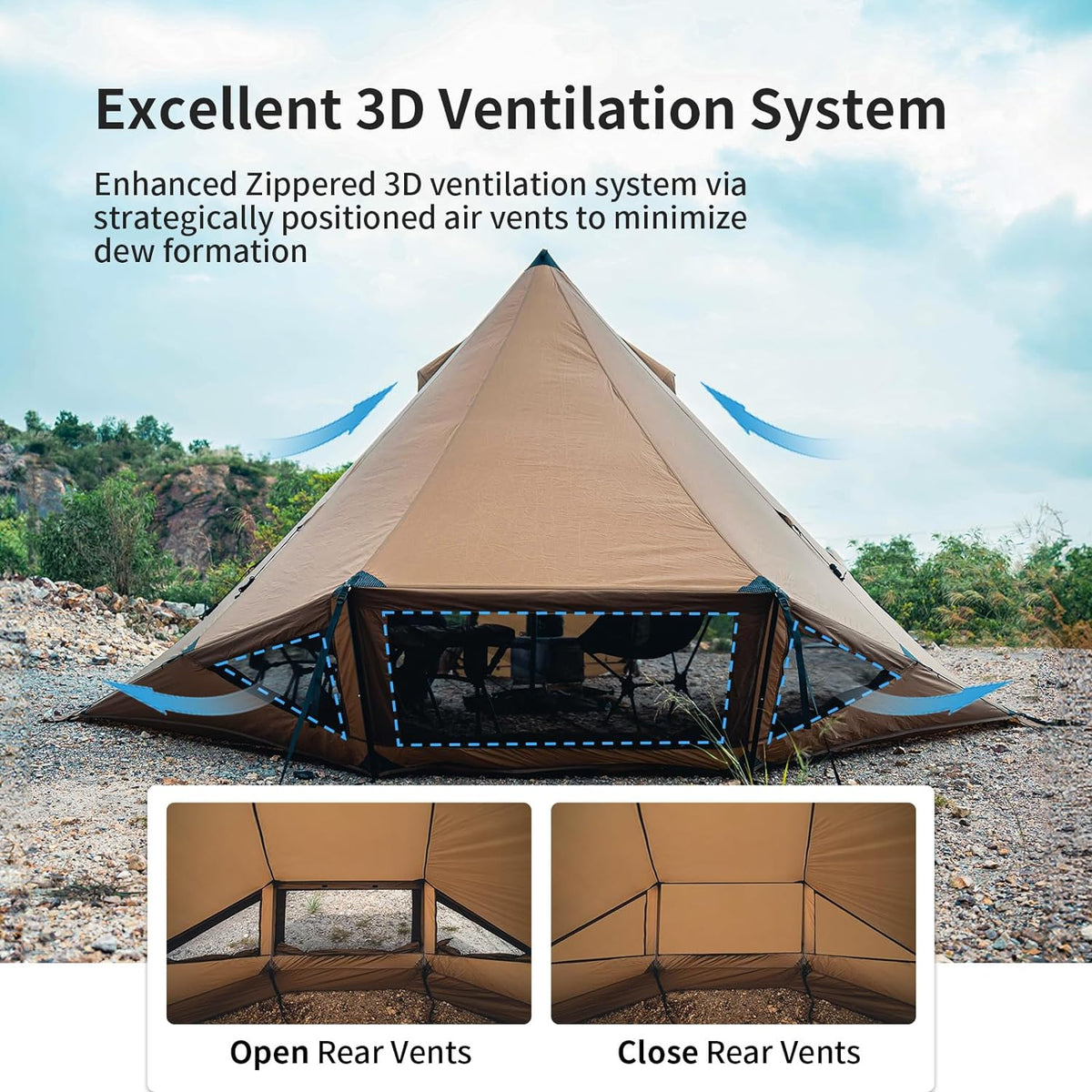 2-6 Person Hot Tent with Stove Jack B629228
