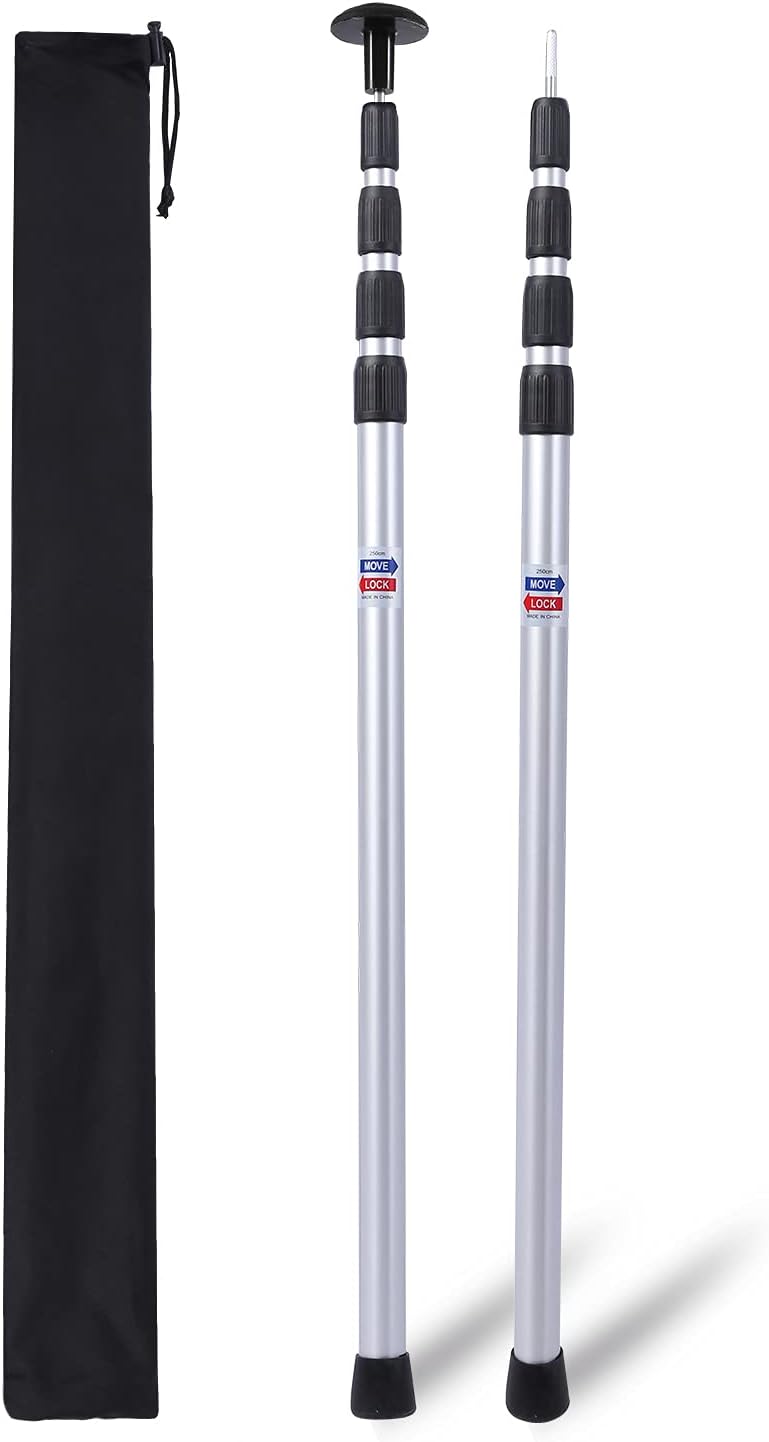 Set of 2 Adjustable Aluminum Tent Poles A576