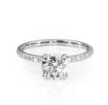 14K White Gold Solitaire Diamond Engagement Ring K703457