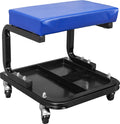 Blue Pack of 2 Padded Mechanic Stool with Tool Tray Storage F801