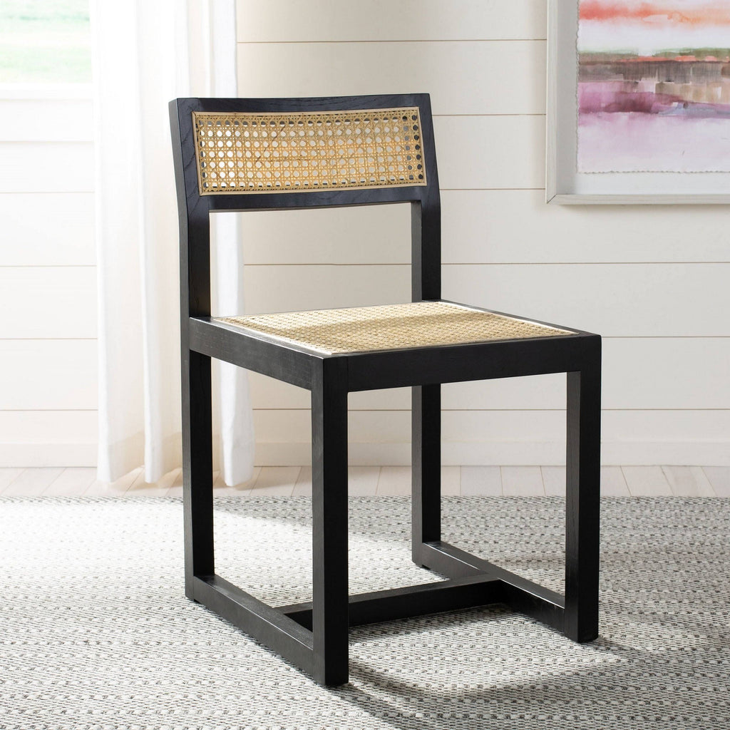Black/Natural Cane Dining Chair Q145658
