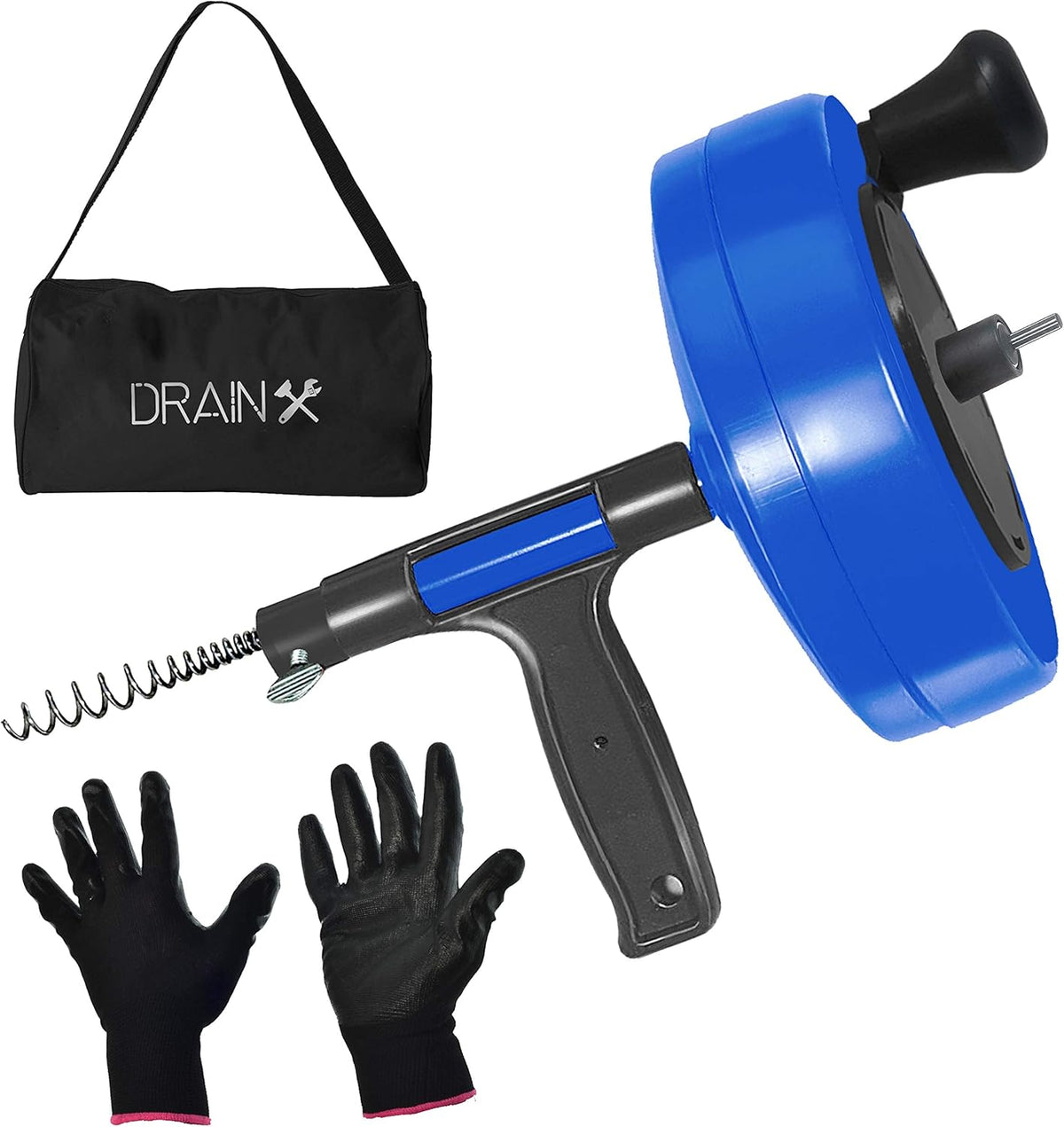 35-FT Steel Drum Auger with Drill Attachment and Storage Bag B9492