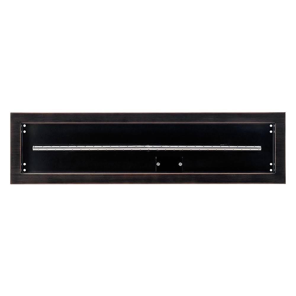 Oil Rubbed Bronze Trough Pan Natural Gas Fire Pit Kit T54171