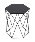 Geometric Side Table in Midnight Black W385031