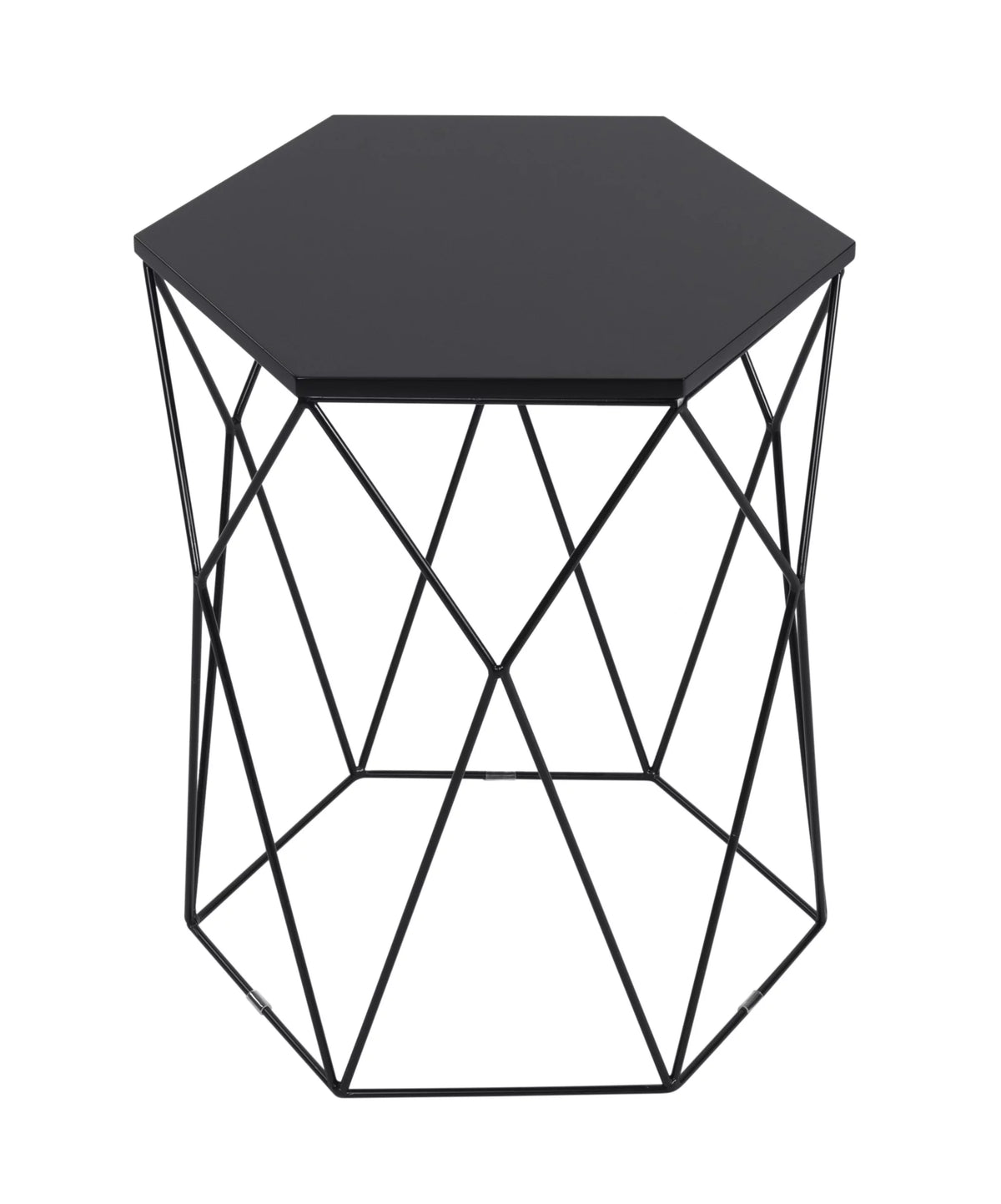 Geometric Side Table in Midnight Black W385031