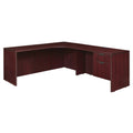 71 in. Mahogany Single Pedestal Corner Credenza U865