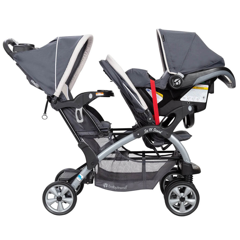 Magnolia Double Baby Stroller and Single Car Seat B447