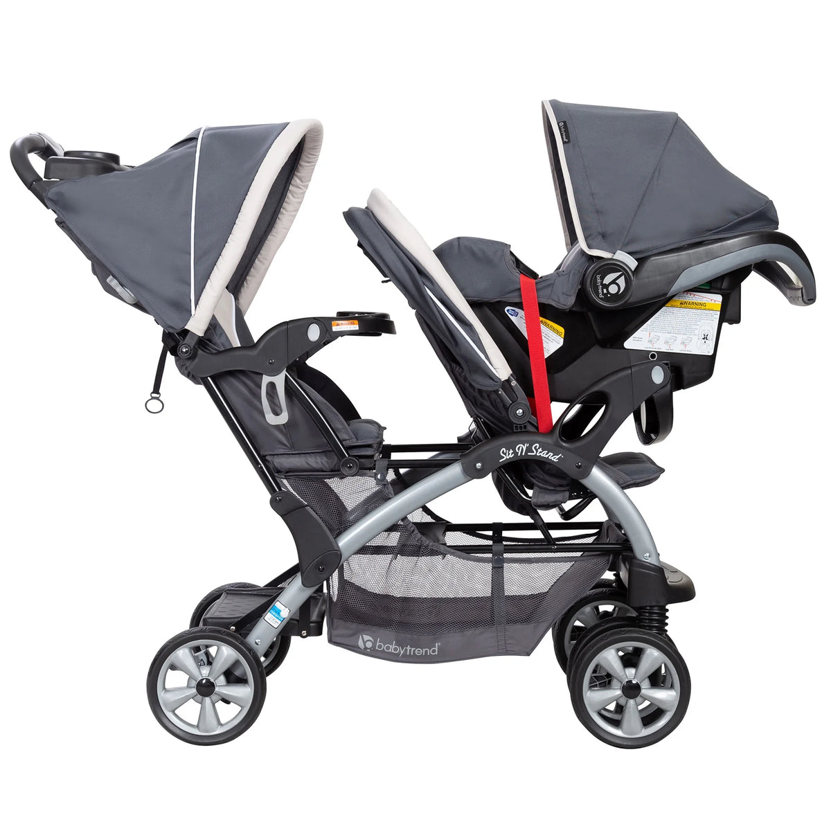 Magnolia Double Baby Stroller and Single Car Seat B447