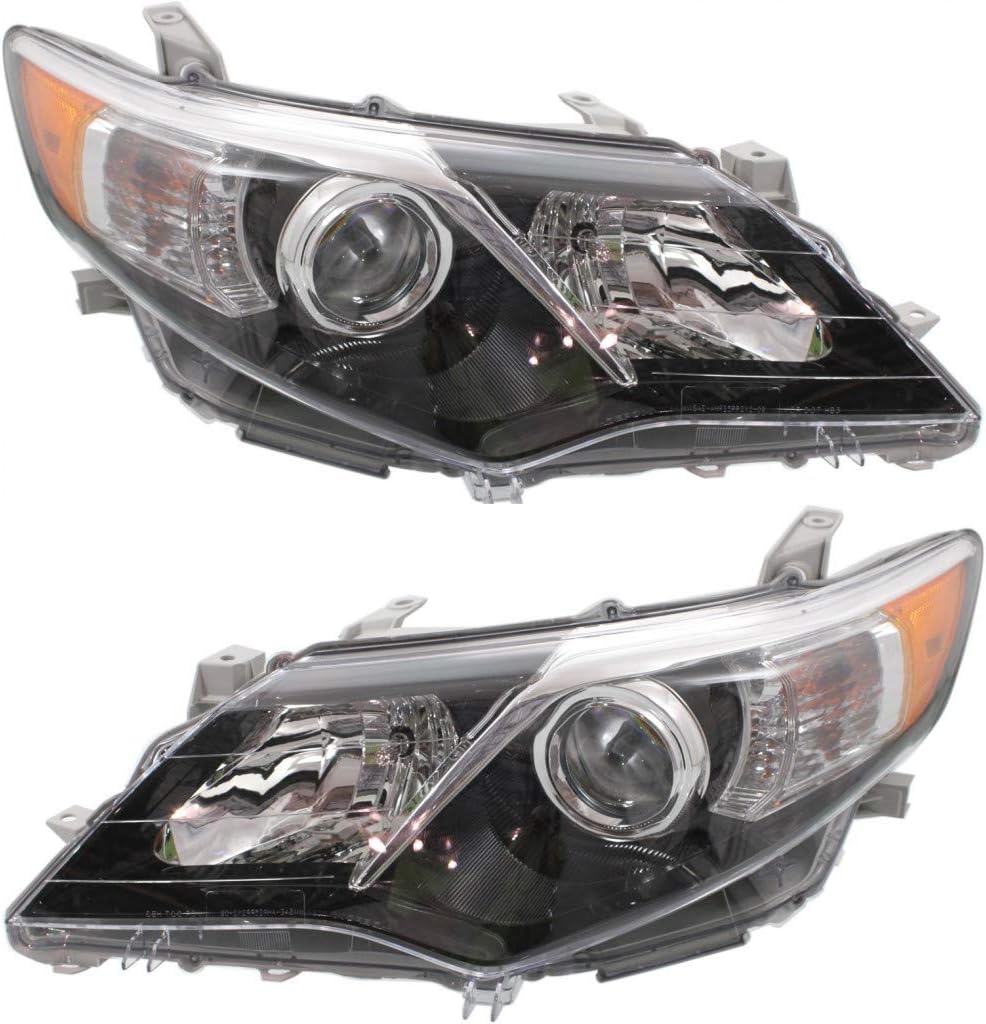 Halogen Headlight Assembly Pair for Toyota Camry 2012-2014 SE/Sport Model J75134