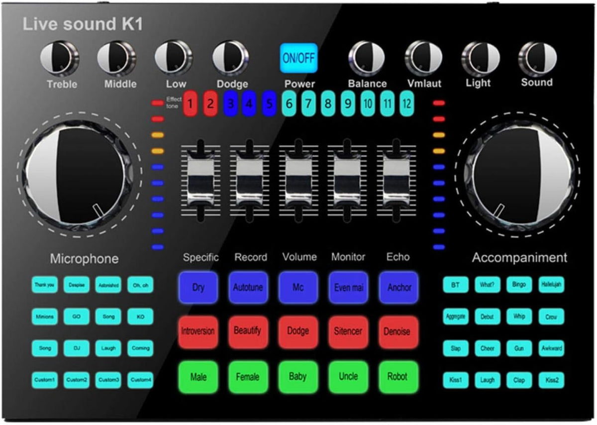 Live Sound Card Bluetooth Audio Mixer V73547
