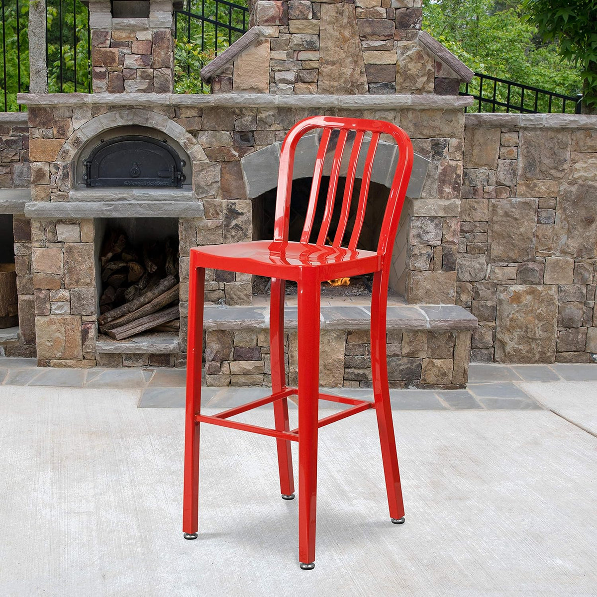Yellow Metal Barstool C482281