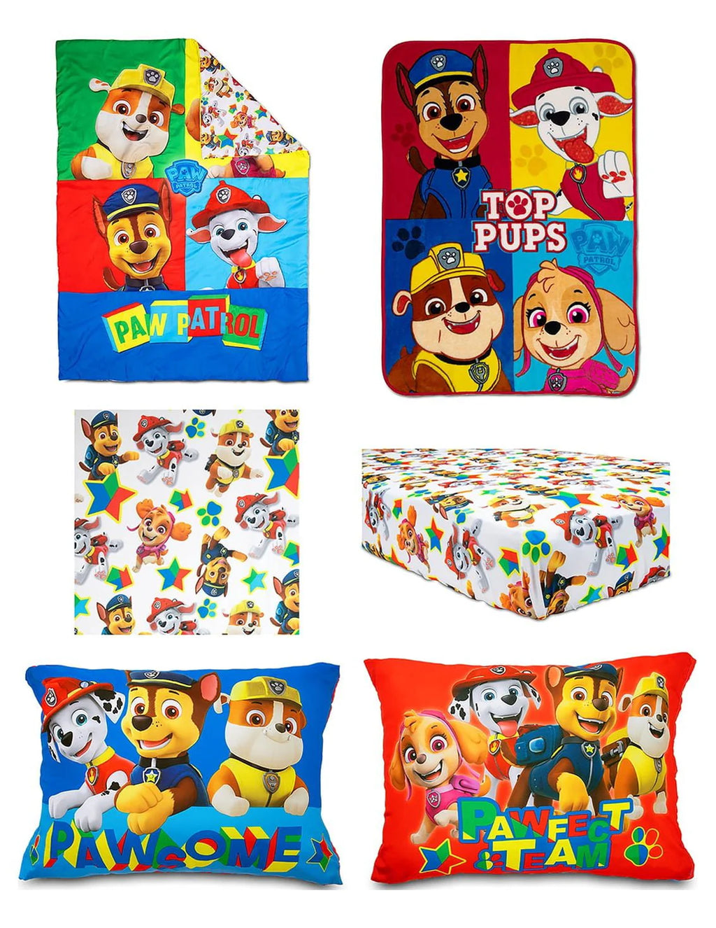Blue 5-Piece Toddler Bedding Set & Blanket I824