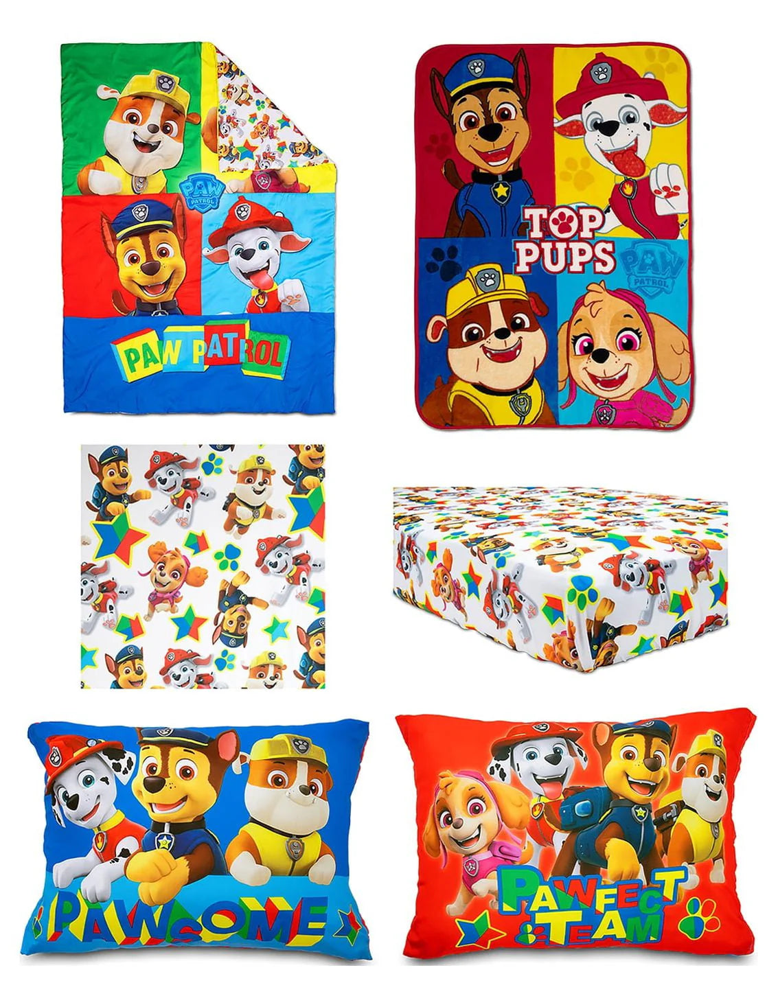 Blue 5-Piece Toddler Bedding Set & Blanket I824