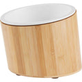 Slanted Non-Skid Elevated Bamboo Melamine Bowl with Stand X249