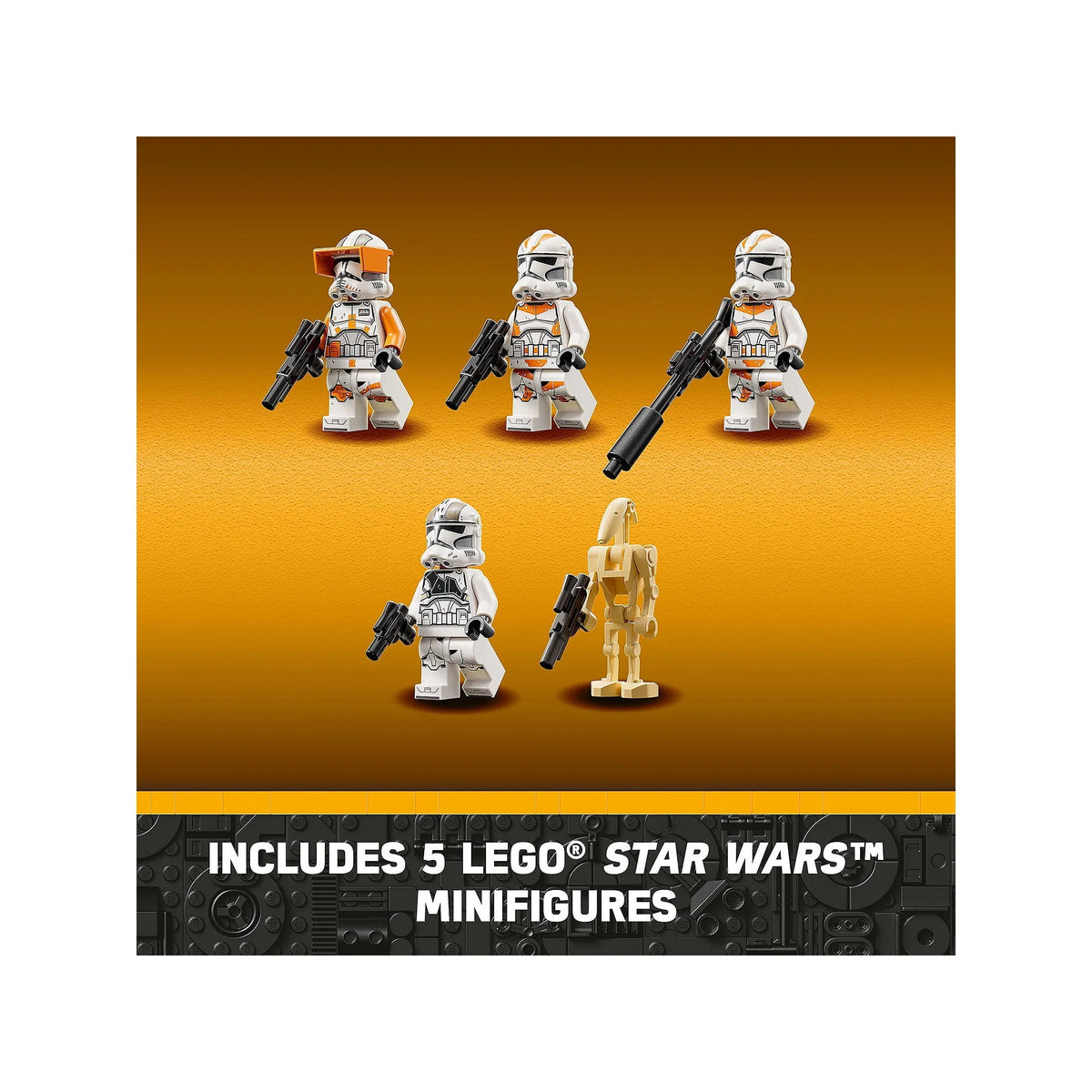 Poseable Toy with Clone Troopers & Battle Droid Figures V761