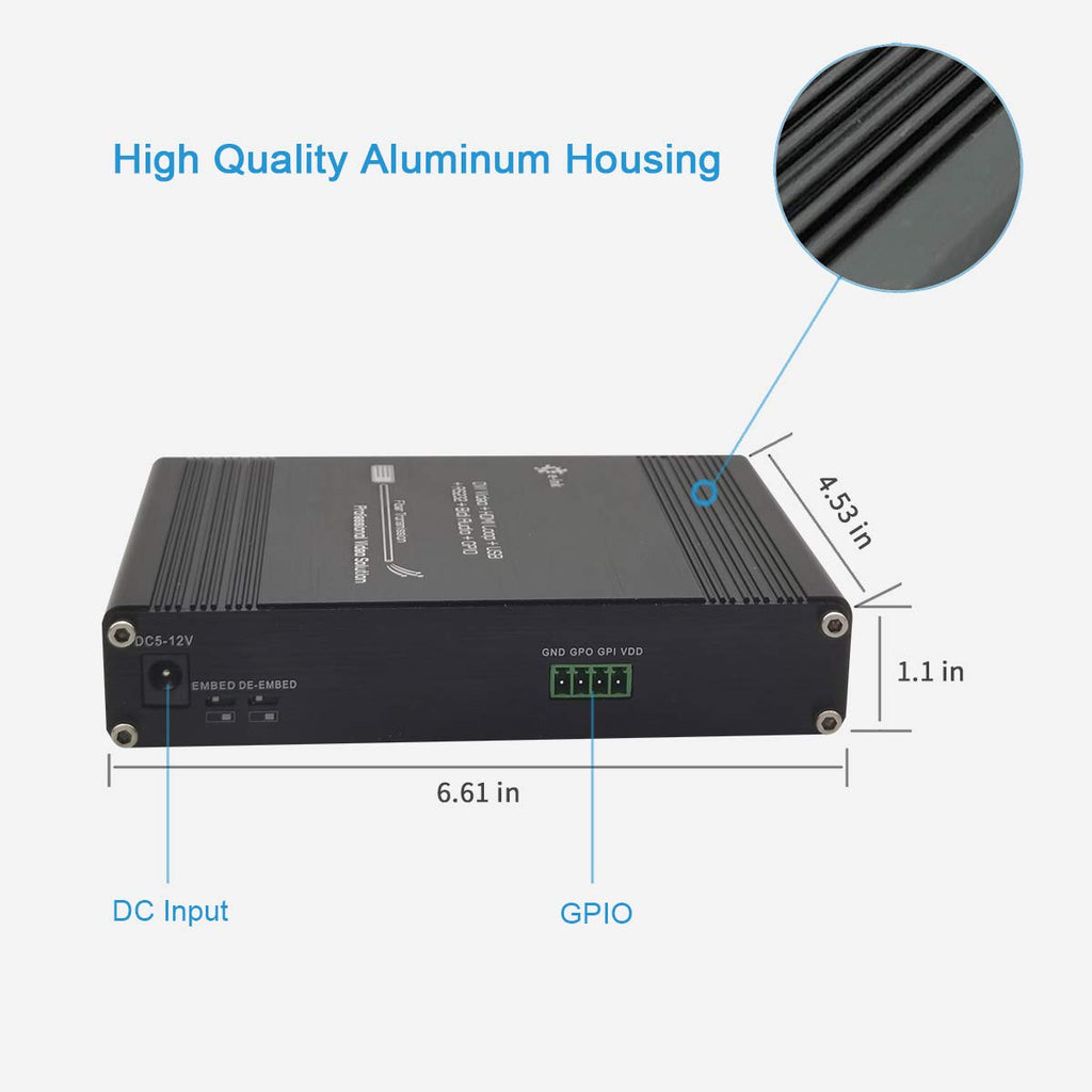 HDMI Fiber Extender 20km Single-Mode Optical Transceiver X62083