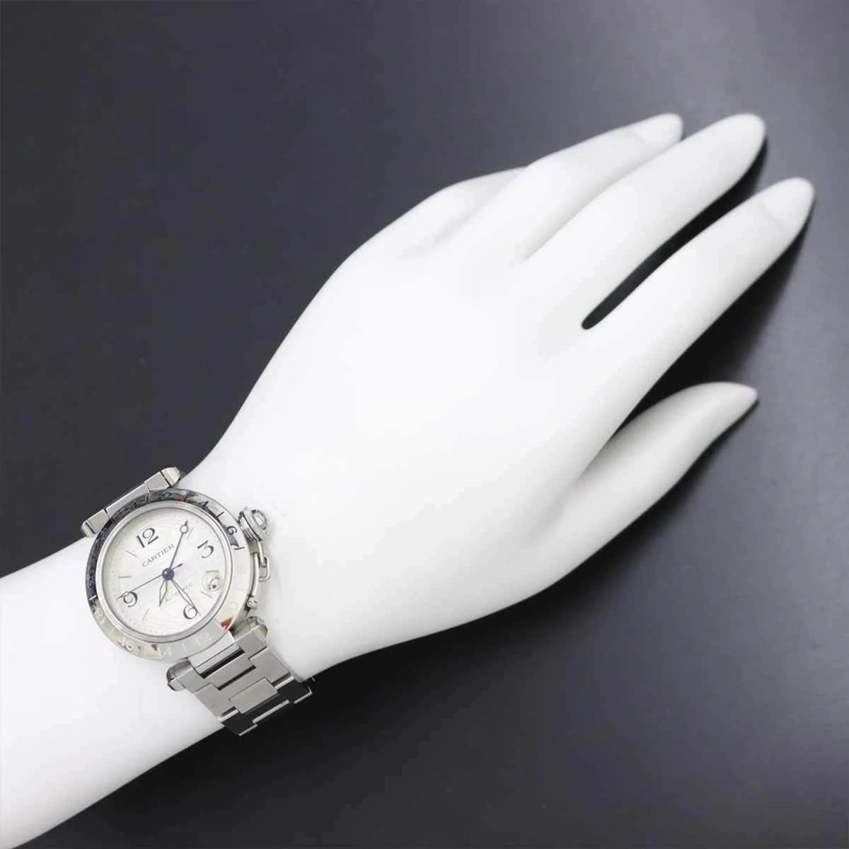Pre-Owned Silver Dial Automatic GMT Watch B491382