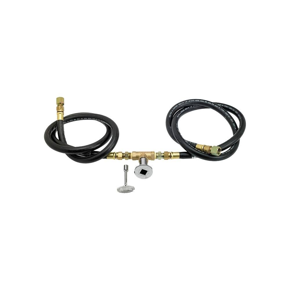 Oil Rubbed Bronze Trough Pan Natural Gas Fire Pit Kit T54171
