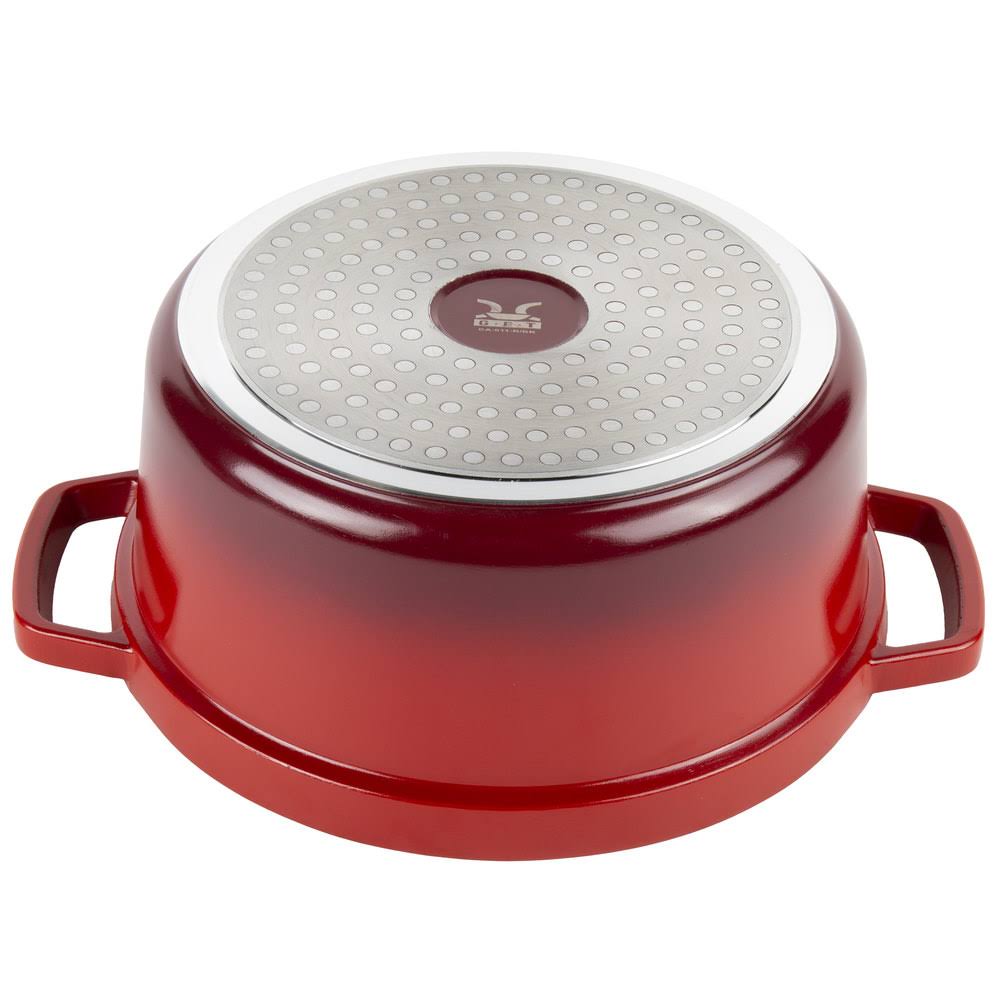 2.5 Quart Round Red Cast Aluminum Dutch Oven S12392