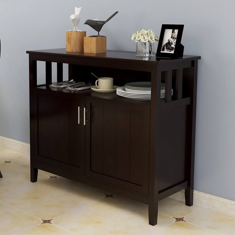 Wooden Kitchen Storage Sideboard Buffet Server Cabinet, Brown E35022